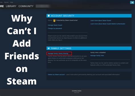 why can't i add friends on steam.